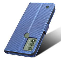 Funda de Cuero Cartera con Soporte Carcasa BY7 para Wiko Voix Azul