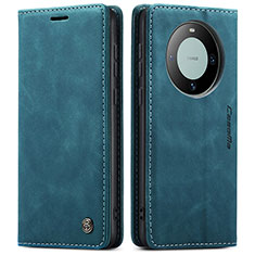 Funda de Cuero Cartera con Soporte Carcasa C01S para Huawei Mate 60 Azul