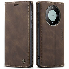 Funda de Cuero Cartera con Soporte Carcasa C01S para Huawei Mate 60 Marron