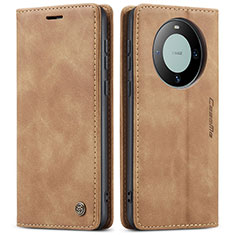 Funda de Cuero Cartera con Soporte Carcasa C01S para Huawei Mate 60 Pro+ Plus Marron Claro