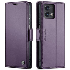 Funda de Cuero Cartera con Soporte Carcasa C01S para Motorola Moto G Stylus (2023) 5G Morado