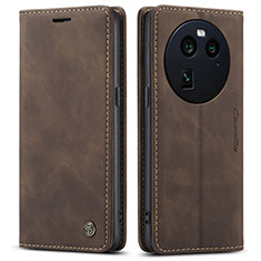 Funda de Cuero Cartera con Soporte Carcasa C01S para Oppo Find X6 5G Marron