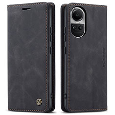 Funda de Cuero Cartera con Soporte Carcasa C01S para Oppo Reno10 5G Negro