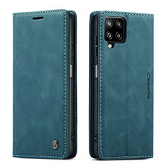 Funda de Cuero Cartera con Soporte Carcasa C01S para Samsung Galaxy A12 Azul