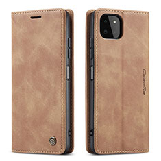 Funda de Cuero Cartera con Soporte Carcasa C01S para Samsung Galaxy A22 5G Marron Claro