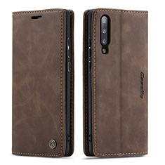 Funda de Cuero Cartera con Soporte Carcasa C01S para Samsung Galaxy A70 Marron