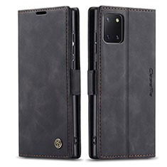 Funda de Cuero Cartera con Soporte Carcasa C01S para Samsung Galaxy A81 Negro