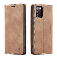 Funda de Cuero Cartera con Soporte Carcasa C01S para Samsung Galaxy F02S SM-E025F Marron