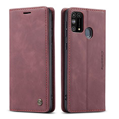Funda de Cuero Cartera con Soporte Carcasa C01S para Samsung Galaxy M31 Prime Edition Rojo Rosa