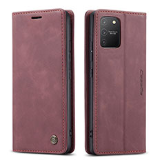 Funda de Cuero Cartera con Soporte Carcasa C01S para Samsung Galaxy M80S Rojo Rosa