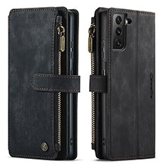 Funda de Cuero Cartera con Soporte Carcasa C01S para Samsung Galaxy S22 Plus 5G Negro