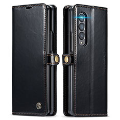 Funda de Cuero Cartera con Soporte Carcasa C01S para Samsung Galaxy Z Fold4 5G Negro