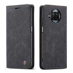 Funda de Cuero Cartera con Soporte Carcasa C01S para Xiaomi Mi 10i 5G Negro