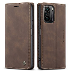 Funda de Cuero Cartera con Soporte Carcasa C01S para Xiaomi Mi 11X 5G Marron