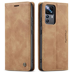 Funda de Cuero Cartera con Soporte Carcasa C01S para Xiaomi Mi 12T Pro 5G Marron Claro