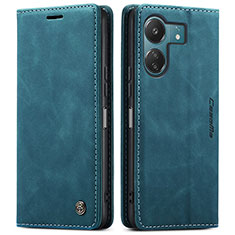 Funda de Cuero Cartera con Soporte Carcasa C01S para Xiaomi Poco C65 Azul