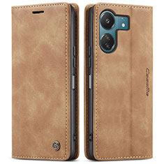 Funda de Cuero Cartera con Soporte Carcasa C01S para Xiaomi Poco C65 Marron Claro