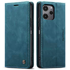 Funda de Cuero Cartera con Soporte Carcasa C01S para Xiaomi Poco M6 Pro 5G Azul