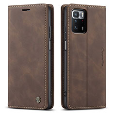 Funda de Cuero Cartera con Soporte Carcasa C01S para Xiaomi Poco X3 GT 5G Marron