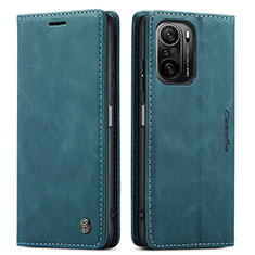 Funda de Cuero Cartera con Soporte Carcasa C01S para Xiaomi Redmi K40 5G Azul