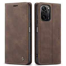 Funda de Cuero Cartera con Soporte Carcasa C01S para Xiaomi Redmi K40 5G Marron