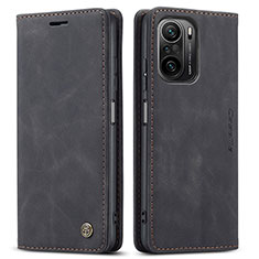 Funda de Cuero Cartera con Soporte Carcasa C01S para Xiaomi Redmi K40 Pro 5G Negro