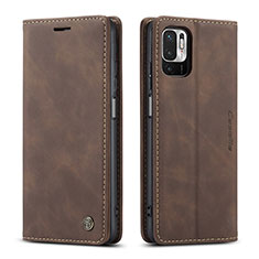 Funda de Cuero Cartera con Soporte Carcasa C01S para Xiaomi Redmi Note 10 5G Marron