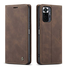 Funda de Cuero Cartera con Soporte Carcasa C01S para Xiaomi Redmi Note 10 Pro 4G Marron