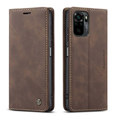 Funda de Cuero Cartera con Soporte Carcasa C01S para Xiaomi Redmi Note 10S 4G Marron