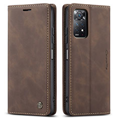 Funda de Cuero Cartera con Soporte Carcasa C01S para Xiaomi Redmi Note 11 Pro 4G Marron