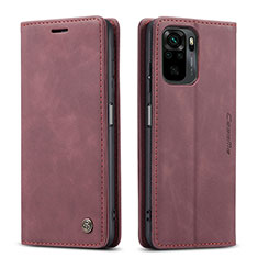 Funda de Cuero Cartera con Soporte Carcasa C01S para Xiaomi Redmi Note 11 SE India 4G Rojo Rosa