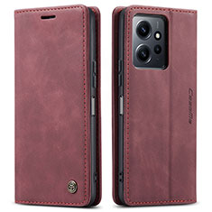 Funda de Cuero Cartera con Soporte Carcasa C01S para Xiaomi Redmi Note 12 4G Rojo Rosa