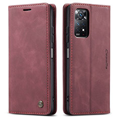 Funda de Cuero Cartera con Soporte Carcasa C01S para Xiaomi Redmi Note 12 Pro 4G Rojo Rosa