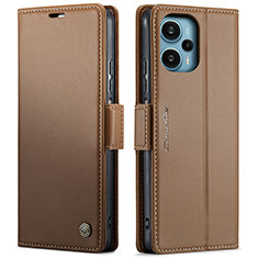 Funda de Cuero Cartera con Soporte Carcasa C01S para Xiaomi Redmi Note 12 Turbo 5G Marron