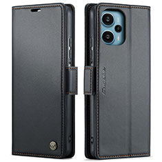 Funda de Cuero Cartera con Soporte Carcasa C01S para Xiaomi Redmi Note 12 Turbo 5G Negro