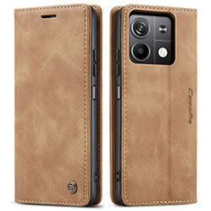 Funda de Cuero Cartera con Soporte Carcasa C01S para Xiaomi Redmi Note 13 5G Marron Claro