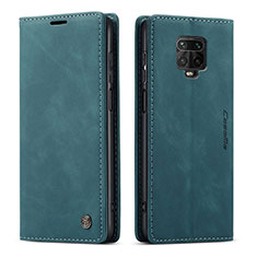 Funda de Cuero Cartera con Soporte Carcasa C01S para Xiaomi Redmi Note 9 Pro Max Azul