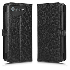 Funda de Cuero Cartera con Soporte Carcasa C01X para Asus ROG Phone 7 Ultimate Negro