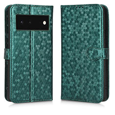 Funda de Cuero Cartera con Soporte Carcasa C01X para Google Pixel 6 5G Verde