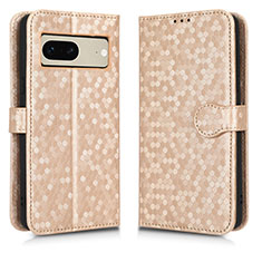 Funda de Cuero Cartera con Soporte Carcasa C01X para Google Pixel 7 5G Oro