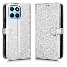 Funda de Cuero Cartera con Soporte Carcasa C01X para Huawei Honor 70 Lite 5G Plata