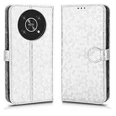 Funda de Cuero Cartera con Soporte Carcasa C01X para Huawei Honor Magic4 Lite 5G Plata