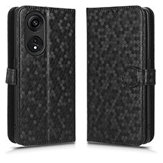 Funda de Cuero Cartera con Soporte Carcasa C01X para Huawei Honor X5 Plus Negro