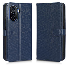 Funda de Cuero Cartera con Soporte Carcasa C01X para Huawei Nova Y70 Azul