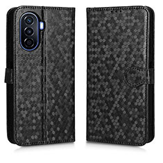 Funda de Cuero Cartera con Soporte Carcasa C01X para Huawei Nova Y70 Negro