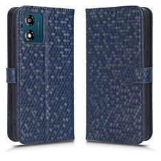 Funda de Cuero Cartera con Soporte Carcasa C01X para Motorola Moto E13 Azul