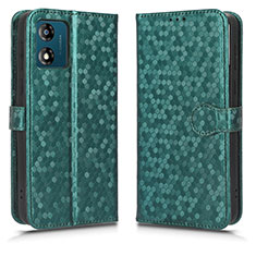 Funda de Cuero Cartera con Soporte Carcasa C01X para Motorola Moto E13 Verde