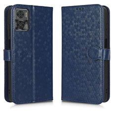 Funda de Cuero Cartera con Soporte Carcasa C01X para Motorola Moto E22 Azul