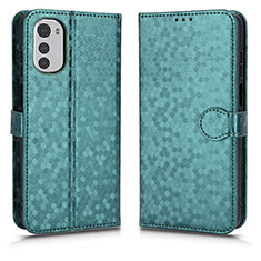 Funda de Cuero Cartera con Soporte Carcasa C01X para Motorola Moto E32 Verde