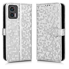 Funda de Cuero Cartera con Soporte Carcasa C01X para Motorola Moto Edge 30 Lite 5G Plata